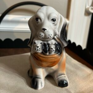 Beagle dog Puppy Planter Ceramic Vintage